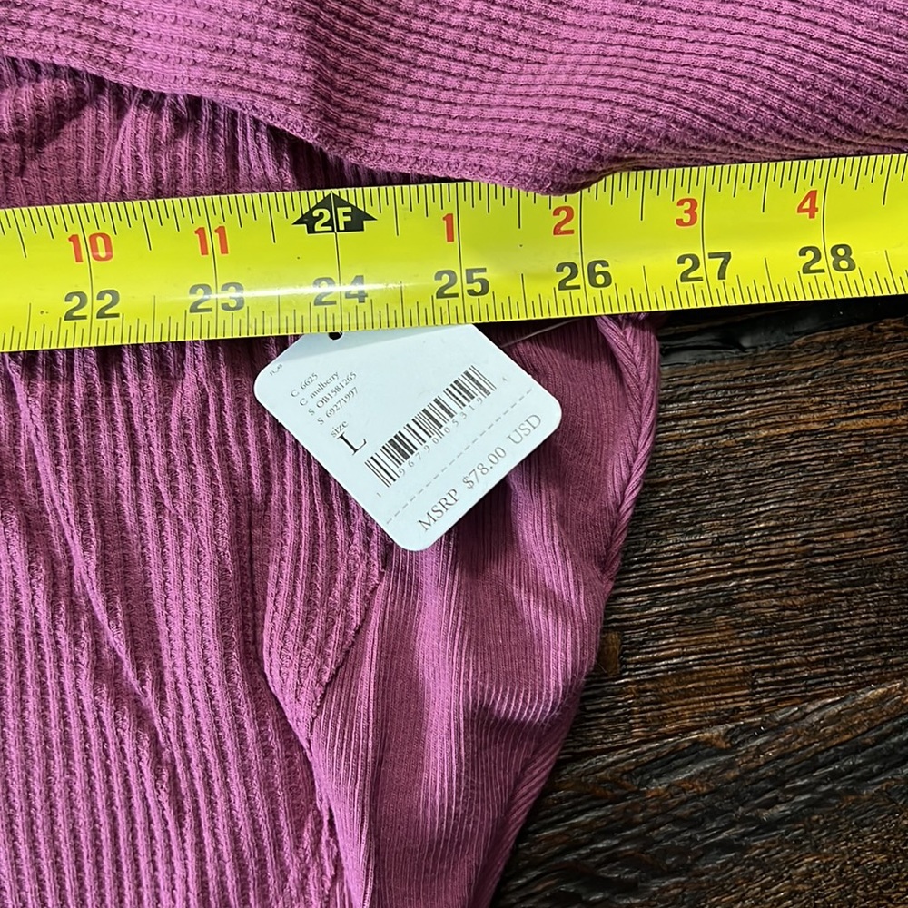 Free People Santa Clara Thermal in Mulberry - Picture 6 of 7